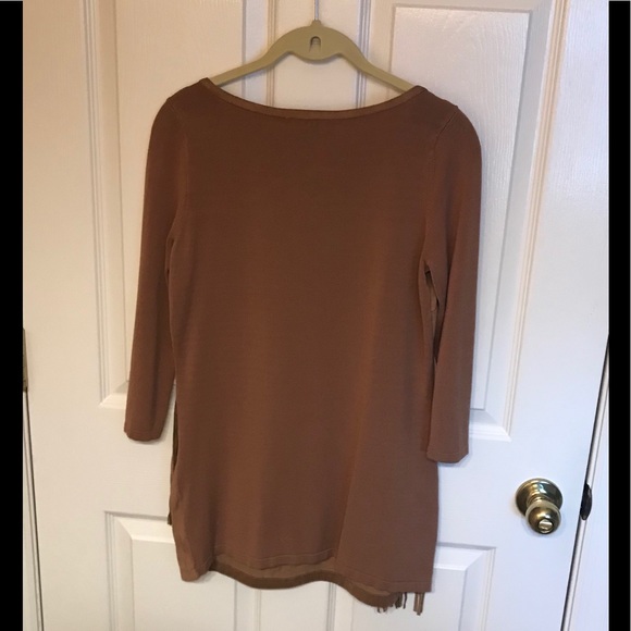 INC International Concepts Boho Fringe Top - Picture 2 of 6